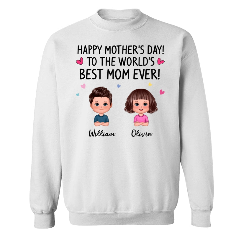 Happy Mother‘s Day To The World Best Mom Grandma Doll Kids Personalized Shirt