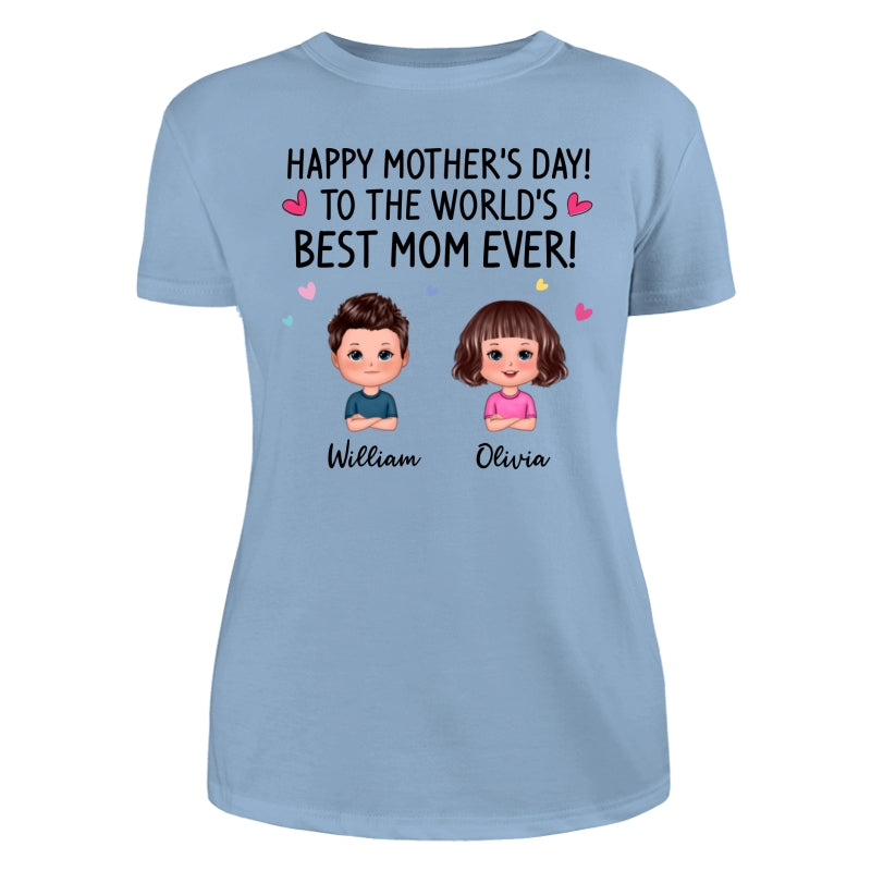 Happy Mother‘s Day To The World Best Mom Grandma Doll Kids Personalized Shirt
