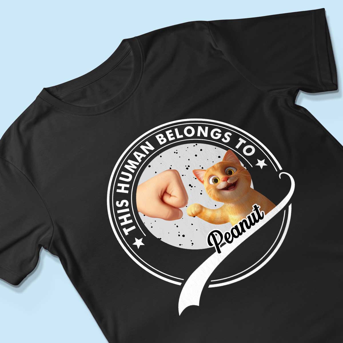 This Human Belongs To Cats Personalized Shirt, Gift for Cat Dads