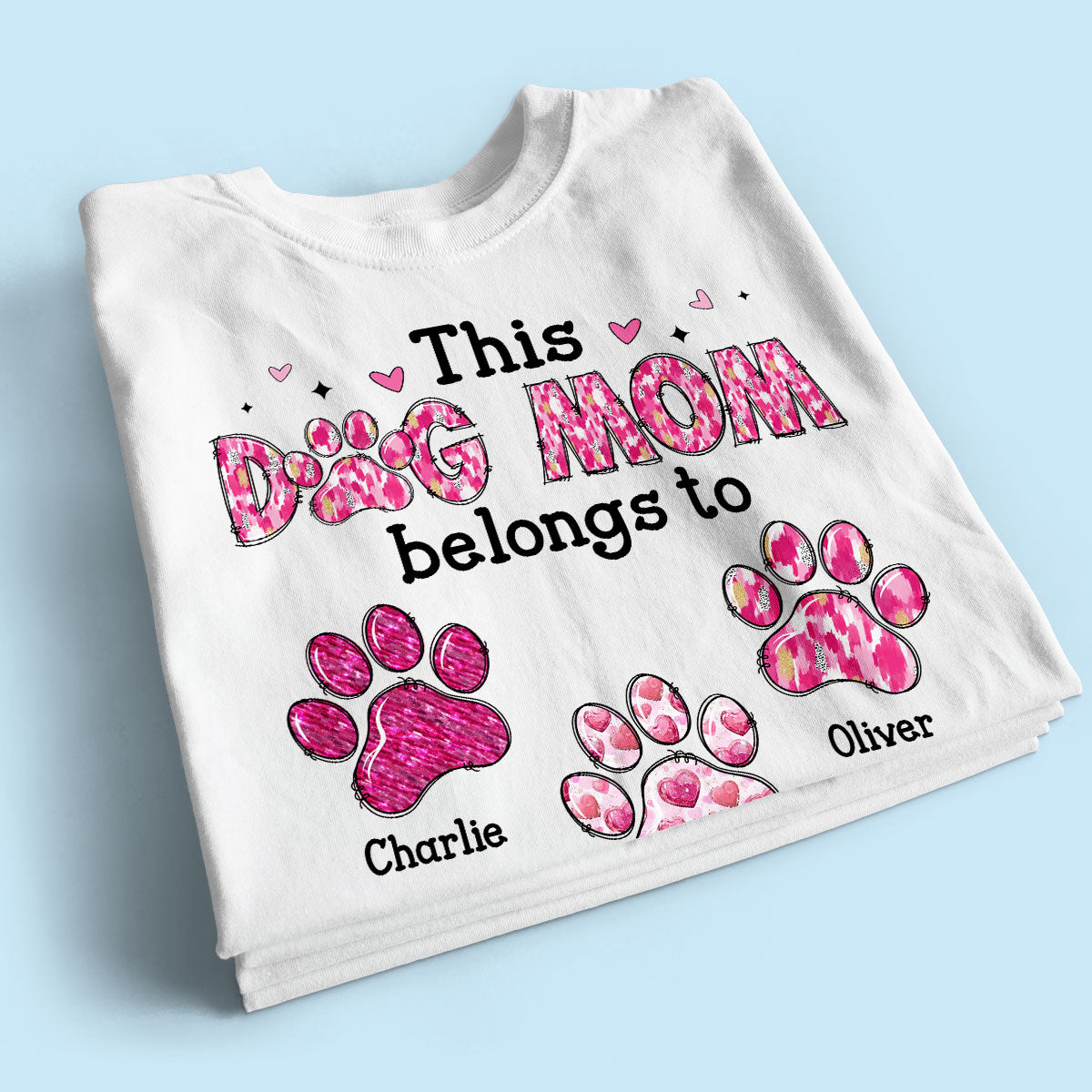 This Dog Mom Belongs To Personalized Shirt,  Gift For Dog Lovers, Dog Moms