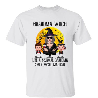 Grandma Witch Halloween Girl Vector Personalized Shirt