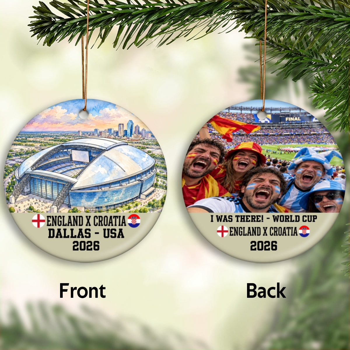 World Cup 2026 World Cup Match Stadium - Personalized Double-Sided Ceramic Ornament - Gift for Soccer Lover, World Cup Keepsake
