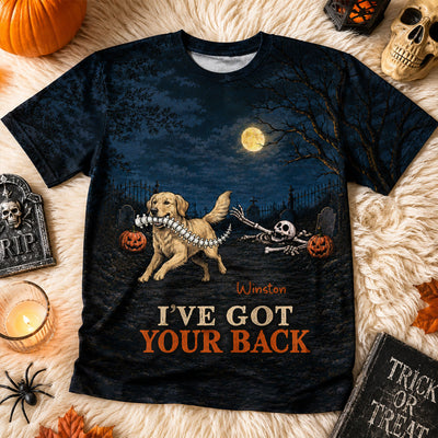 I've Got Your Back Dog Stealing Backbone Custom Photo - Personalized 3D Shirt - Funny Halloween Costume For Dog Lovers