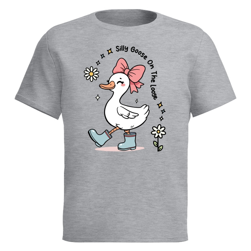 Silly Goose On The Loose Funny Shirt For Kid, Little Girl