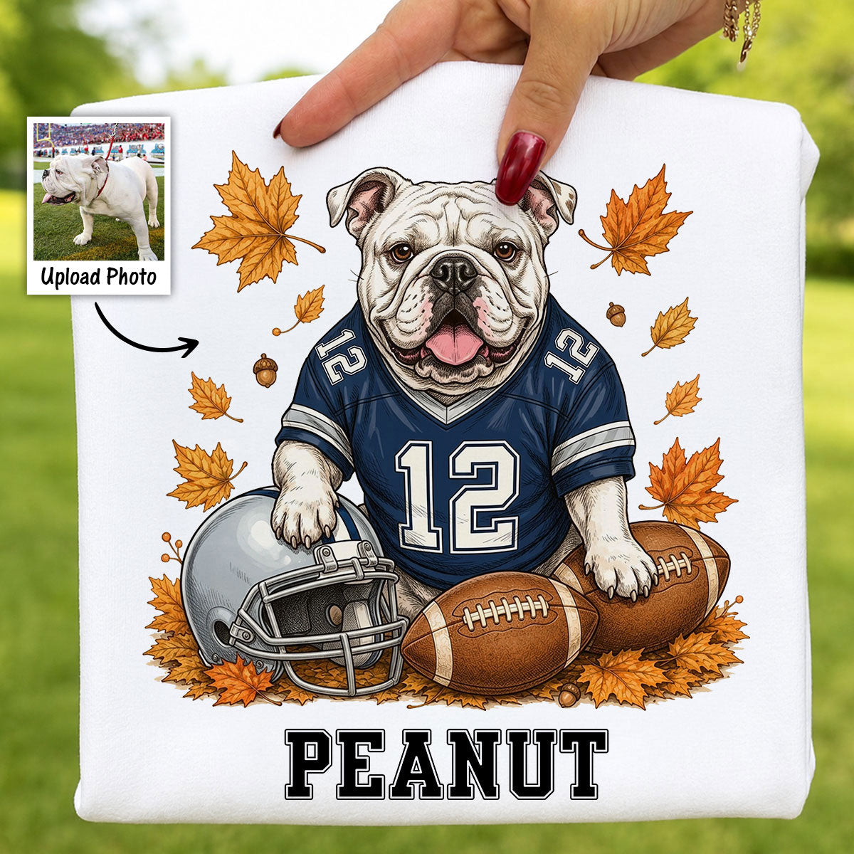 Trending Football Dog Cat Upload Photo - Personalized Shirt - Fall Season Gift For Man, Woman