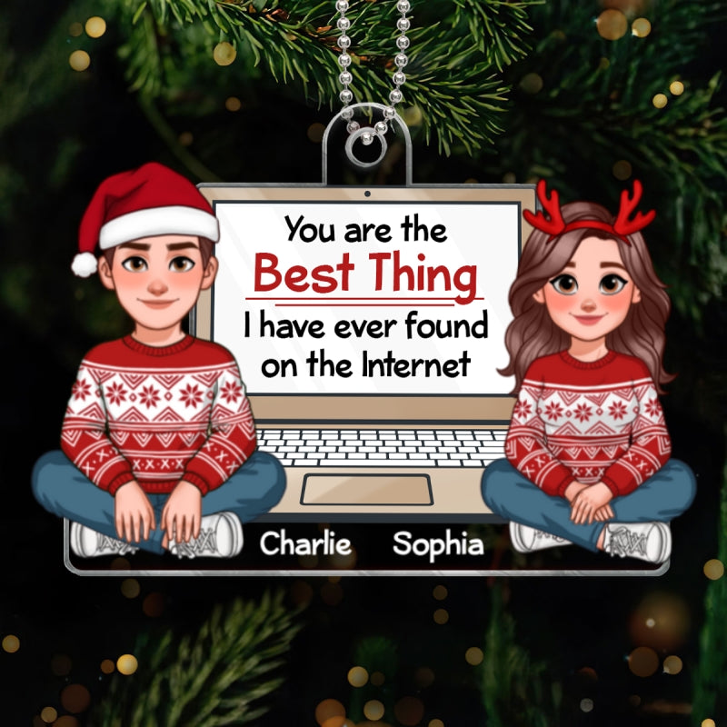 You Are The Best Thing Pretty Couple Personalized Acrylic Ornament