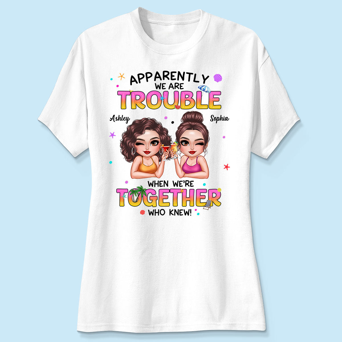 Summer Besties Sassy Women Personalized Shirt