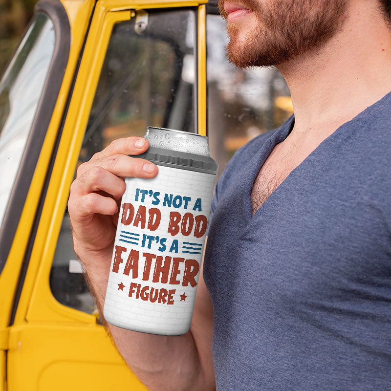 Cartoon Man It‘s Not A Dad Bod It’s A Father Figure Personalized 4 In 1 Can Cooler