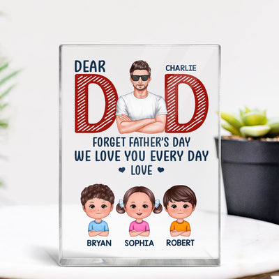 Dad Forget Father‘s day Personalized Rectangle Acrylic Block Plaque