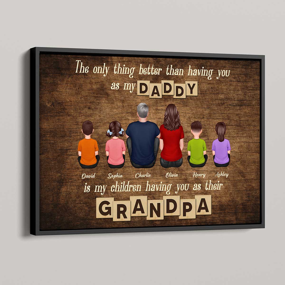 My Children Having You As Their Grandpa Personalized Poster, Gift For Dad, Grandpa