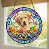 Custom Dog Portrait Stained Glass Suncatcher, Pet Memorial Stained Glass Photo Suncatcher, Dog Memorial Gift, Dog Loss, Pet Loss Gift