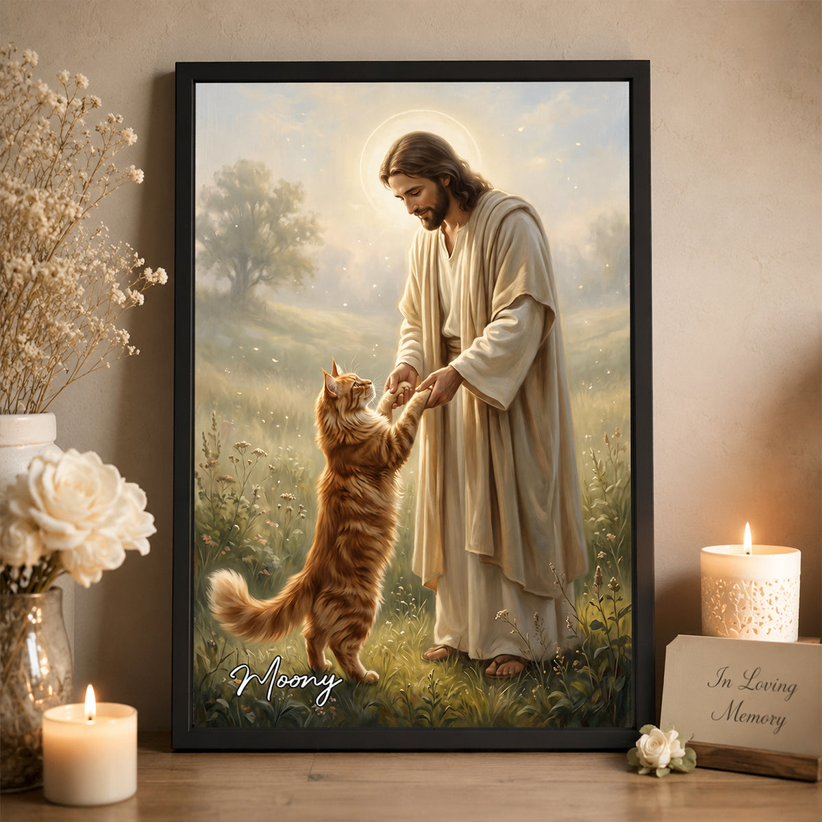 Jesus And Pet Memorial - Personalized Poster - Memorial Gift, Gift For Pet Lovers