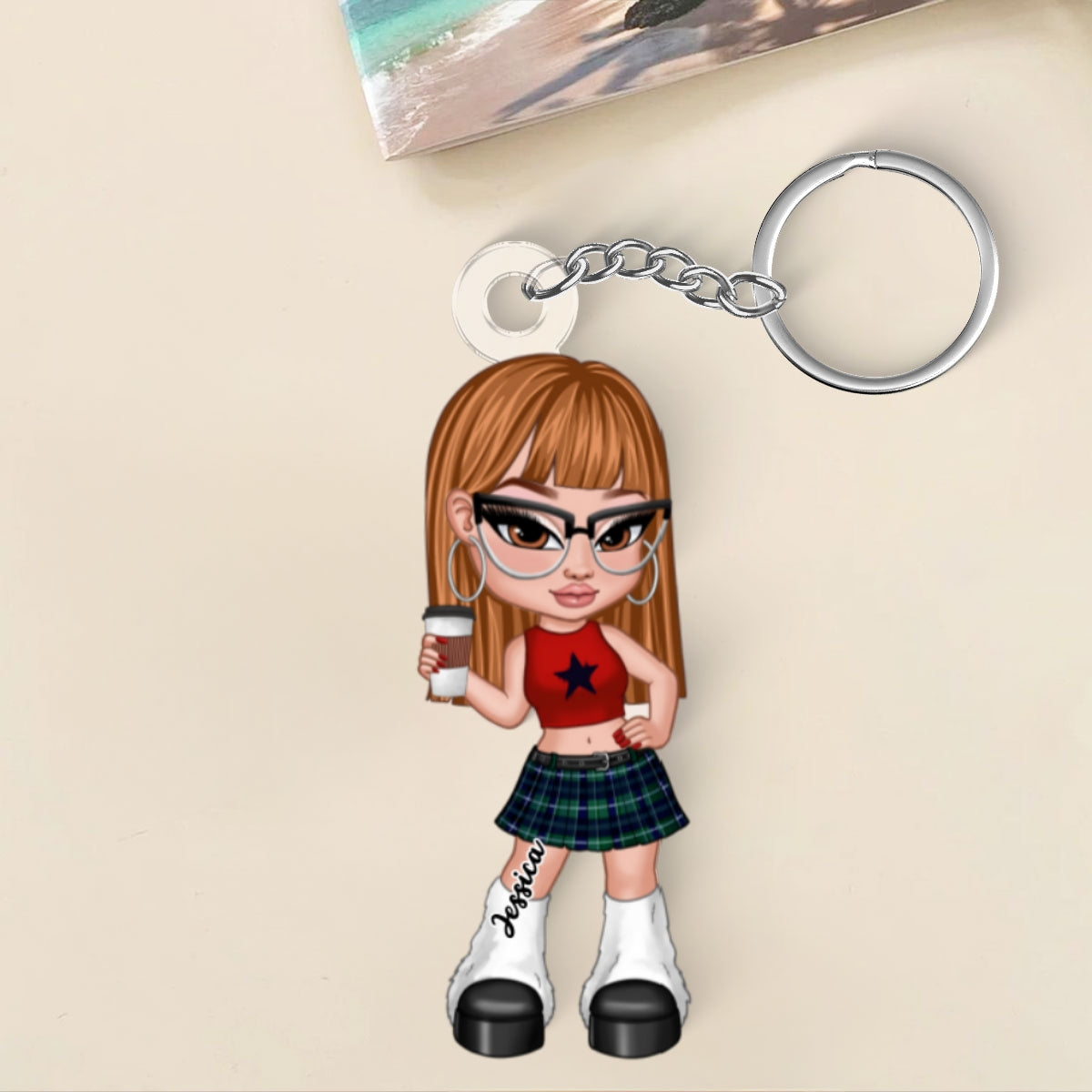 Y2K Fashion Girl Personalized Acrylic Keychain