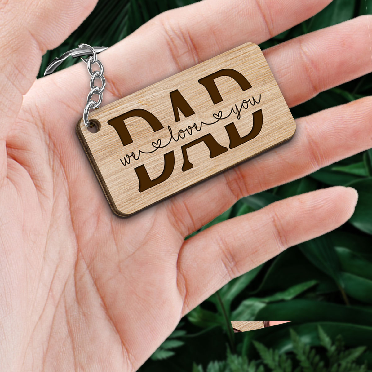 Best Dad Ever Drive Safe Daddy Doll Kids Dog Cat Personalized Wooden Keychain