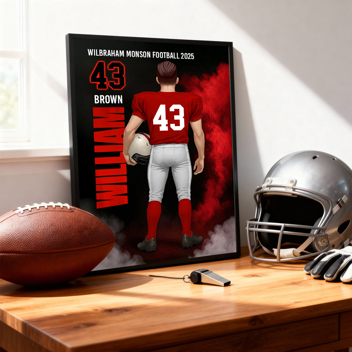 Football Sports Legend - Personalized Poster - Christmas Gift for Seniors, Sons, Grandsons