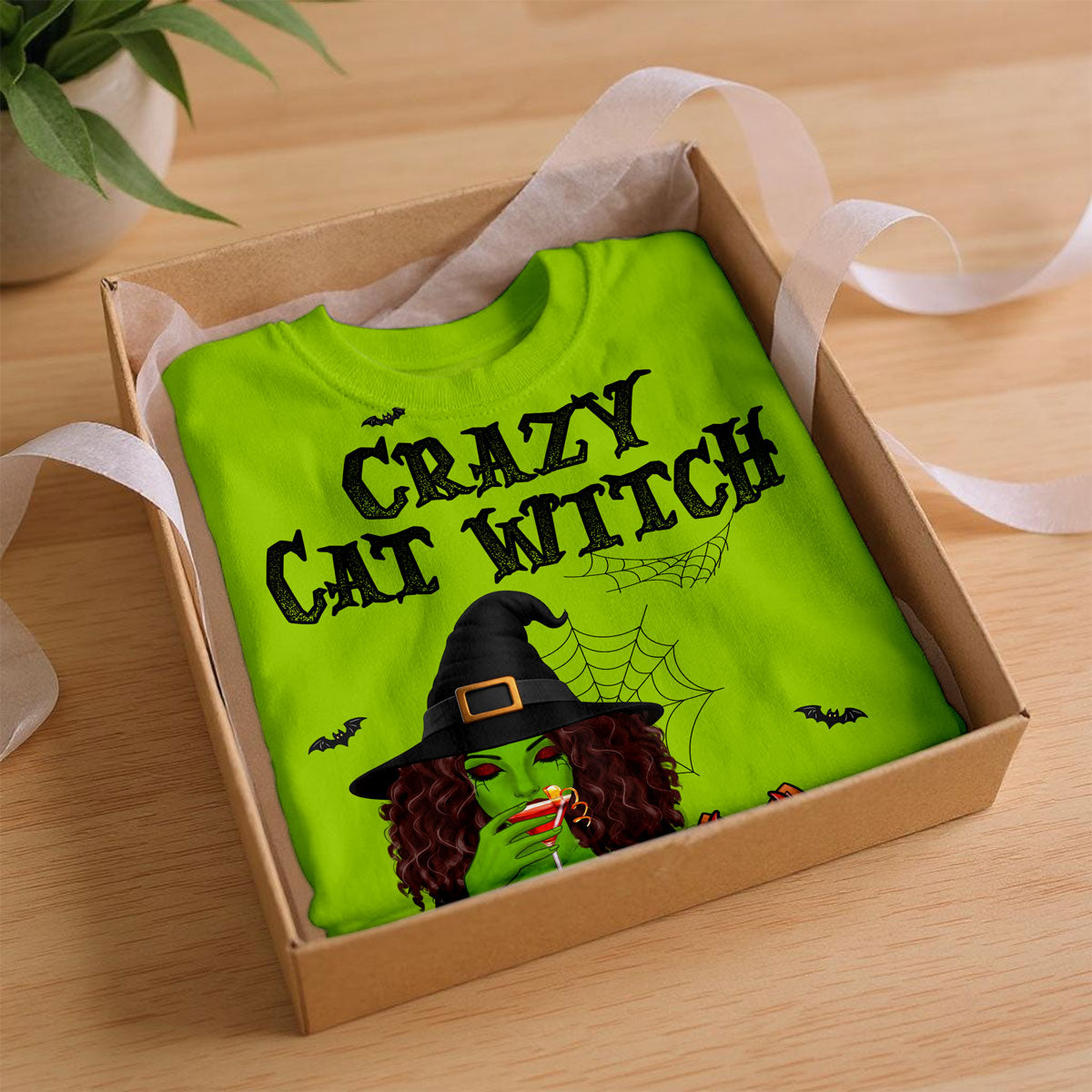 Halloween Green Witch Cat Mom Personalized Shirt, Spooky Halloween Costume For Cat Lovers
