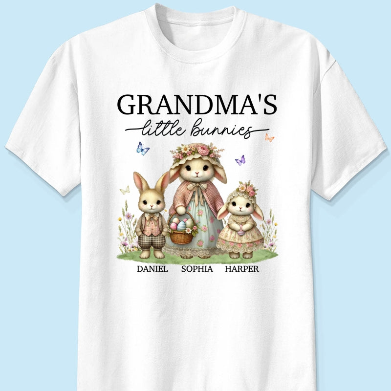 Vintage Grandma Bunny Easter Personalized Shirt
