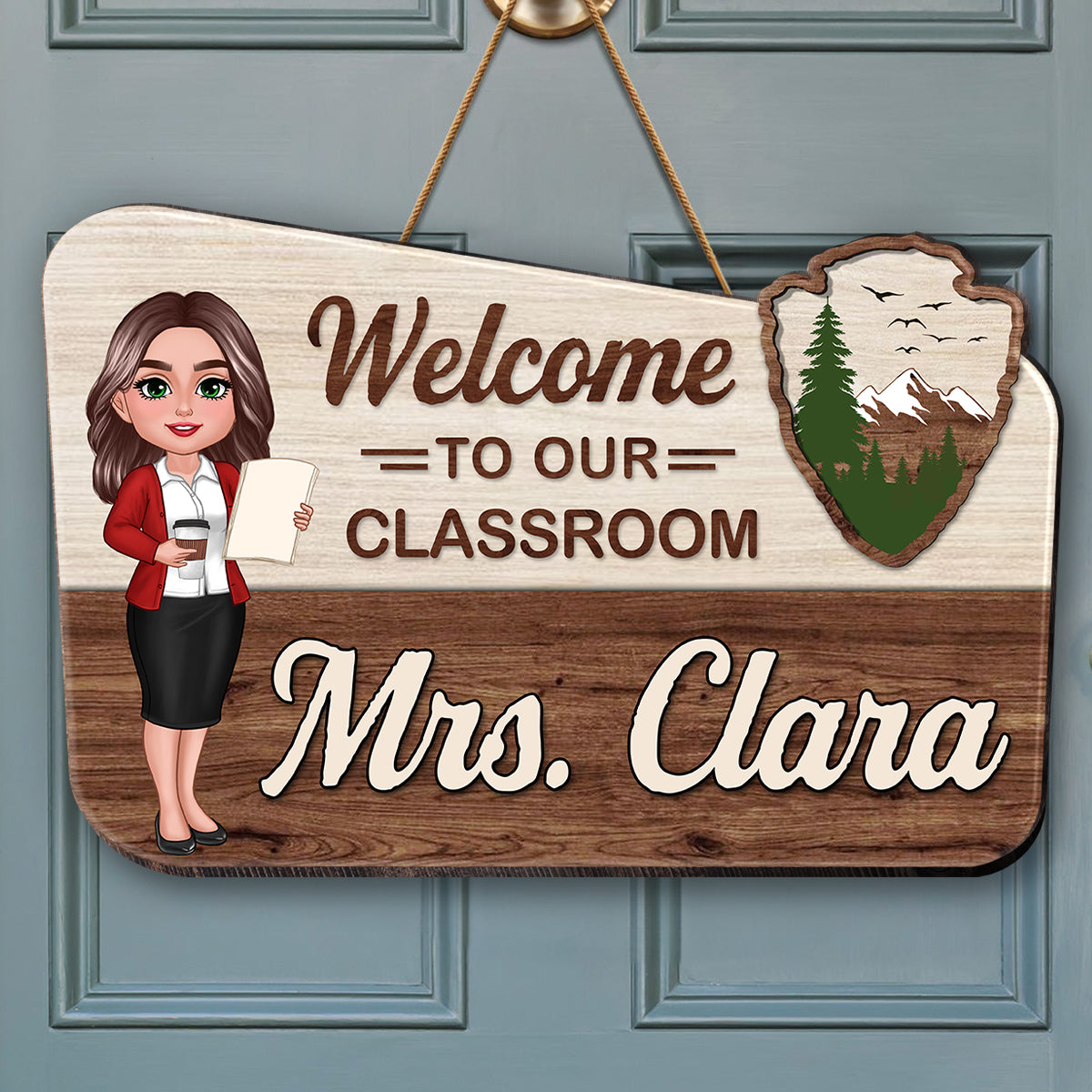 Welcome Classroom Let Adventure Begin Personalized Wood Sign, Back To School gift, Classroom Decor