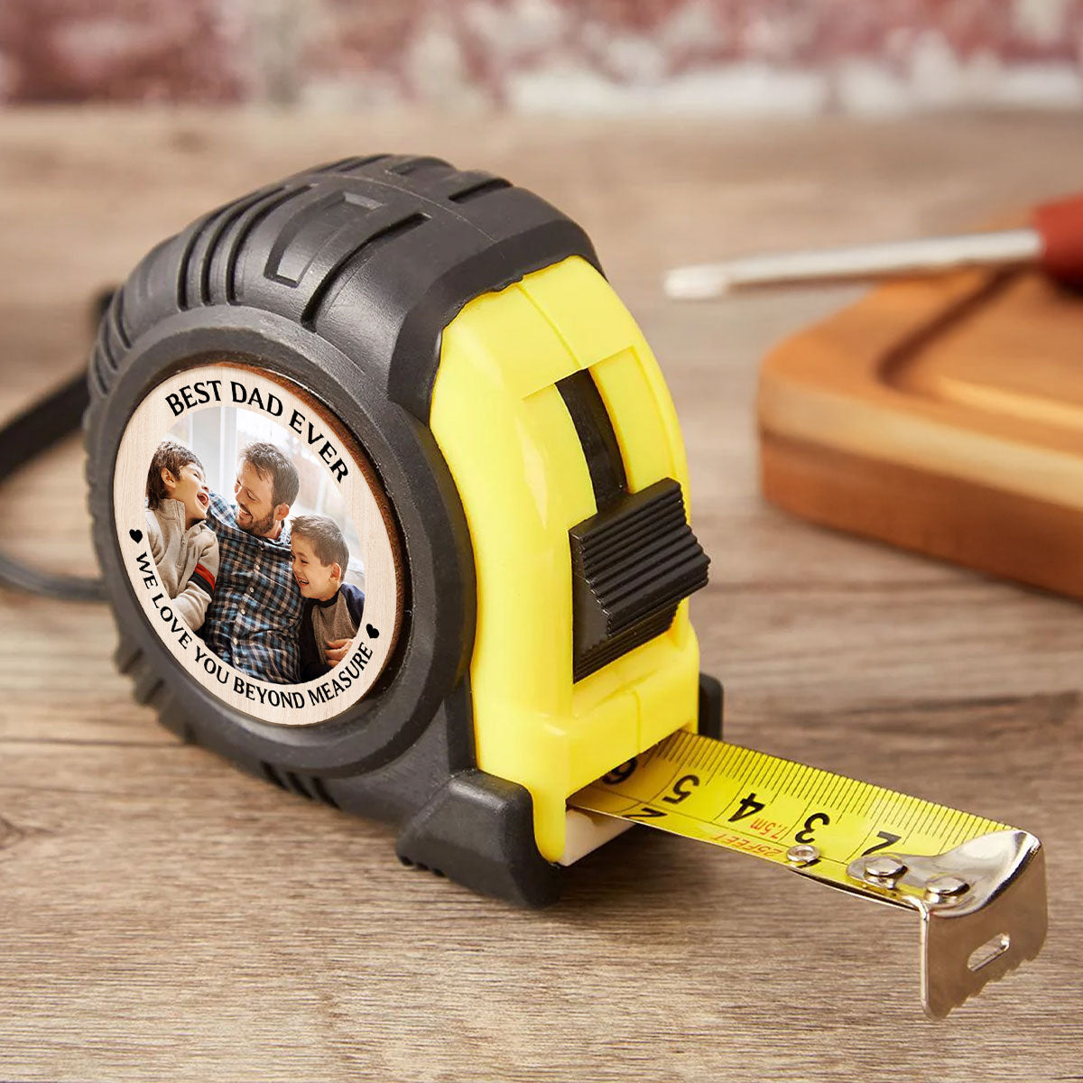 Best Dad Ever We Love You Beyond Measure Personalized Tape Measure