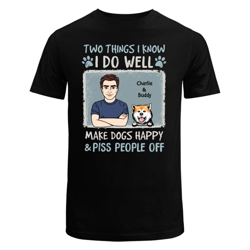 Things I Do Well Dog Lover Drizzle Color Frame Personalized Shirt
