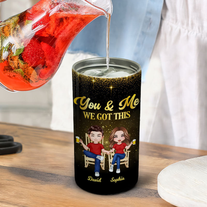 Cheers To Our Anniversary Couple Gift Personalized 4 In 1 Can Cooler