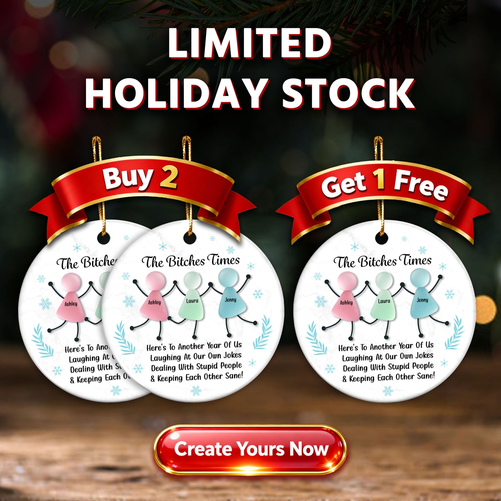 Upsell Christmas Merry & Bright Card - PW