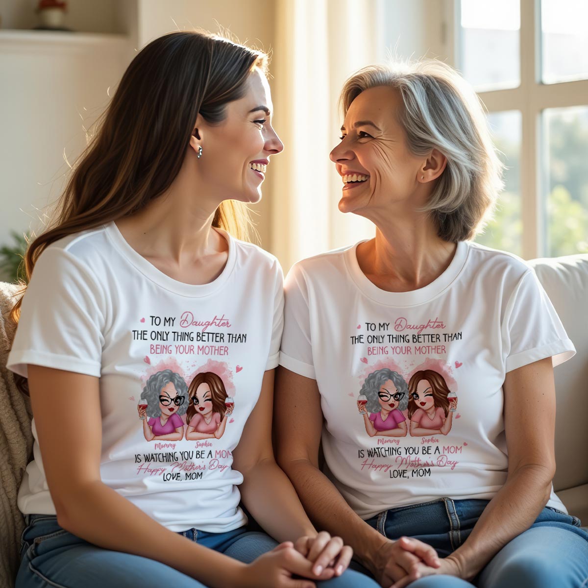 Pink Tone To My Daughter From Mom Happy Mother's Day Personalized Shirt, Gift For Daughter