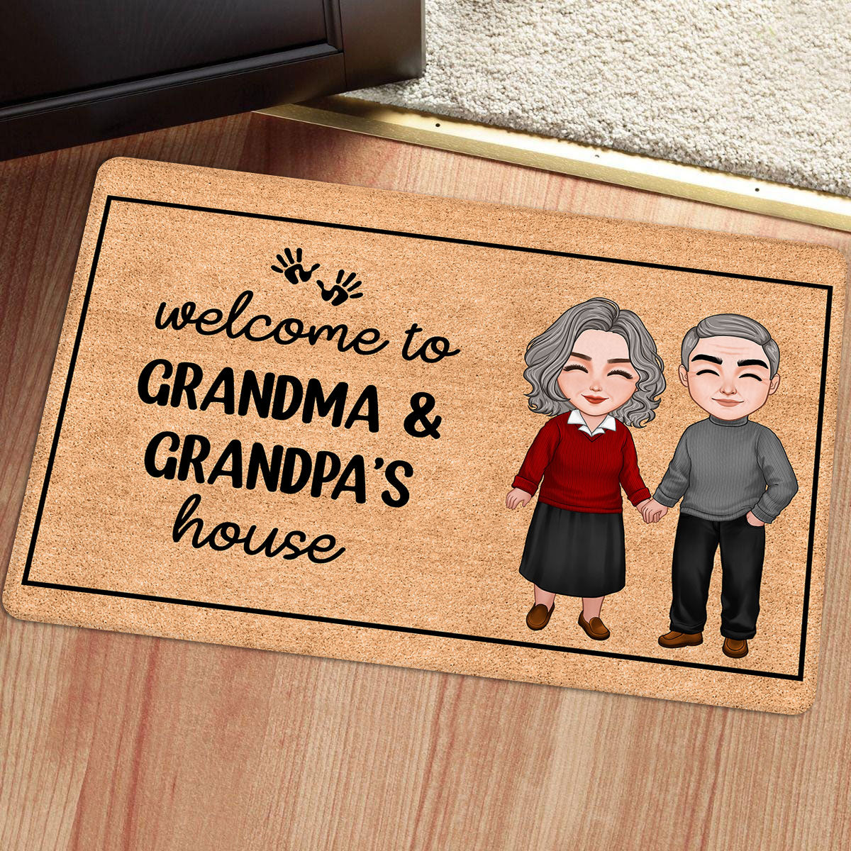 Grandparents Welcome Mat Home Decor Personalized Doormat