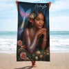 Pretty Mermaid Personalized Beach Towel, Custom Mermaid from Photo