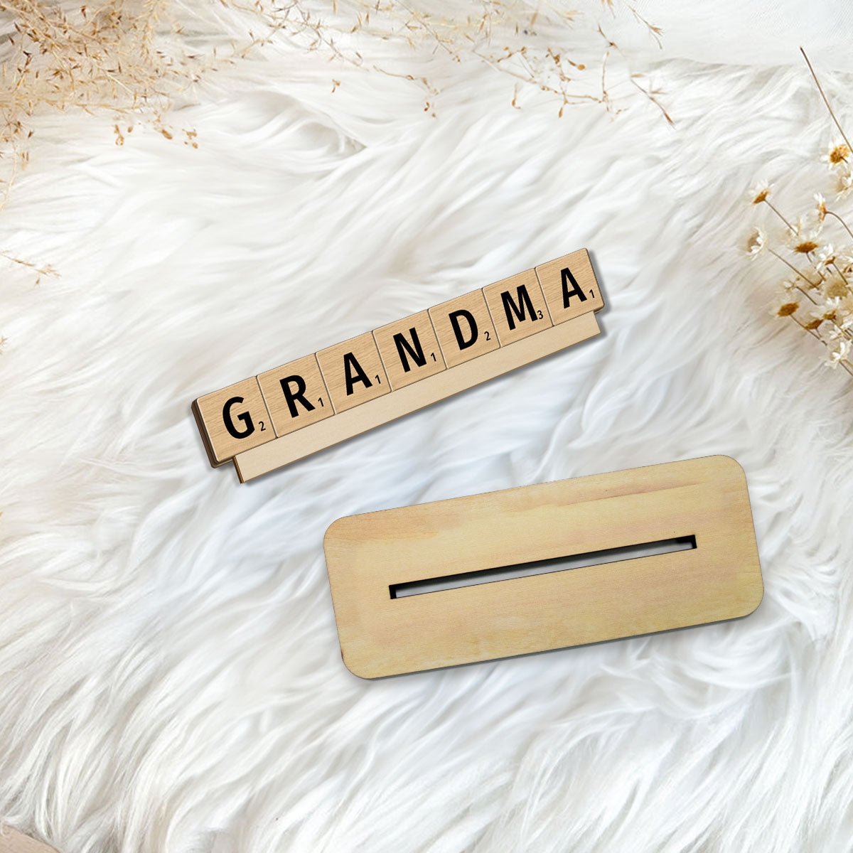 Puzzle Word Personalized Wooden Office Table Place Name