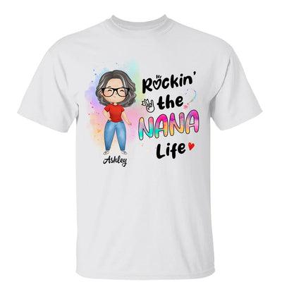 Rockin‘ Grandma Life New Style Watercolor Personalized Shirt