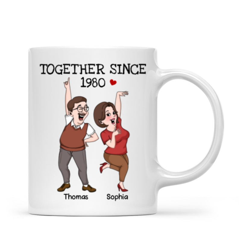 Funny Couple Together Since Personalized Mug,  Anniversary Gift For Him, For Her