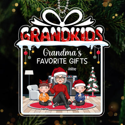 Grandma‘s Favorite Gift Grandkids Personalized Acrylic Ornament