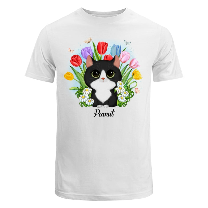 Watercolor Cute Cats Tulip Flowers Personalized Shirt