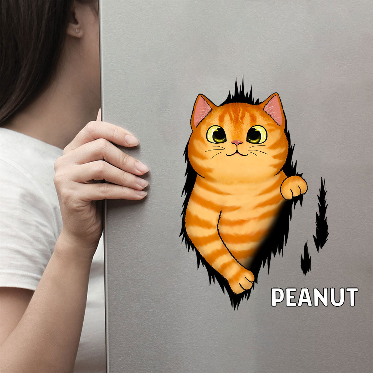 Cats Tearing Funny Decor On Car Window Fridge Personalized Decal