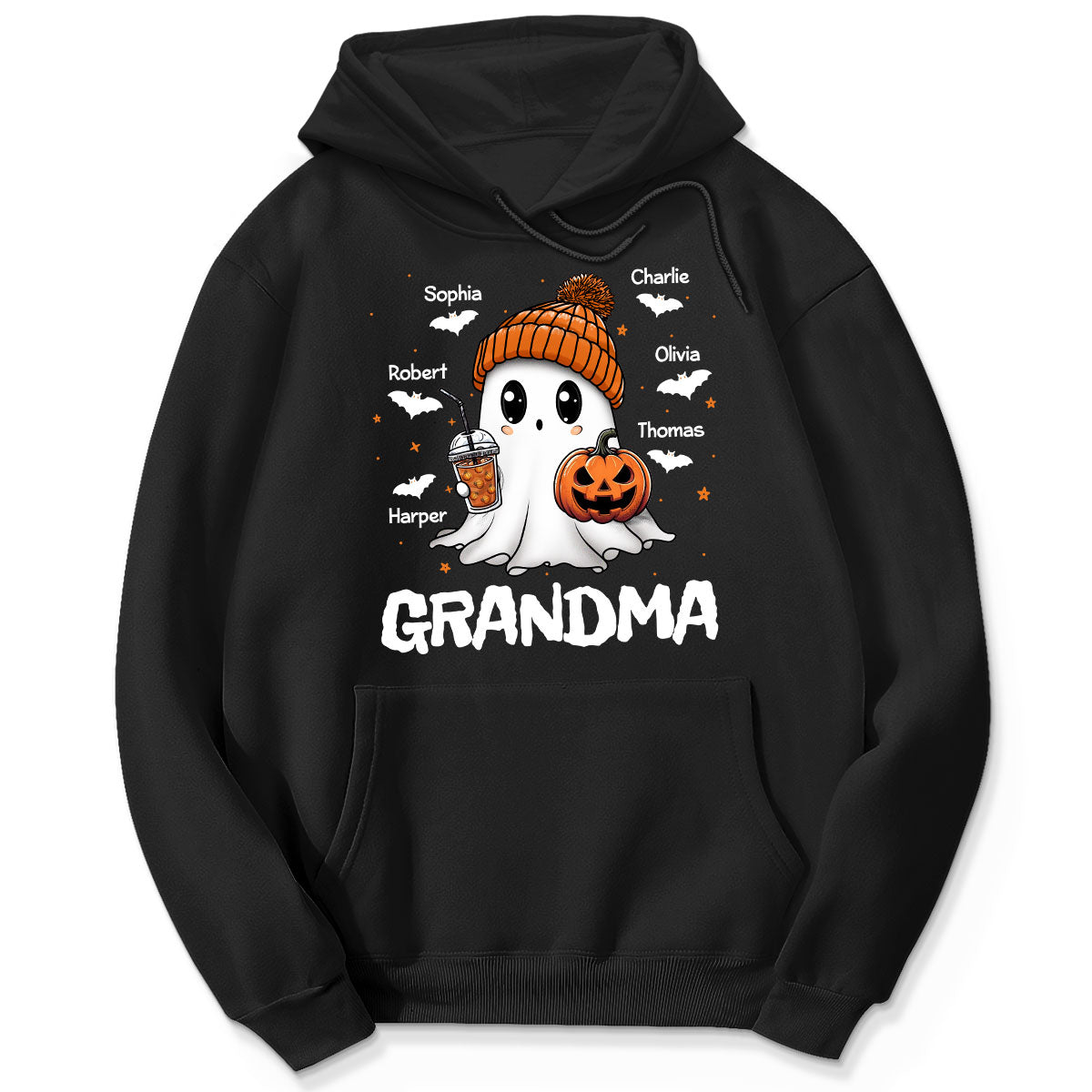Fall Season Halloween Grandma Boo Personalized Dark Color Shirt