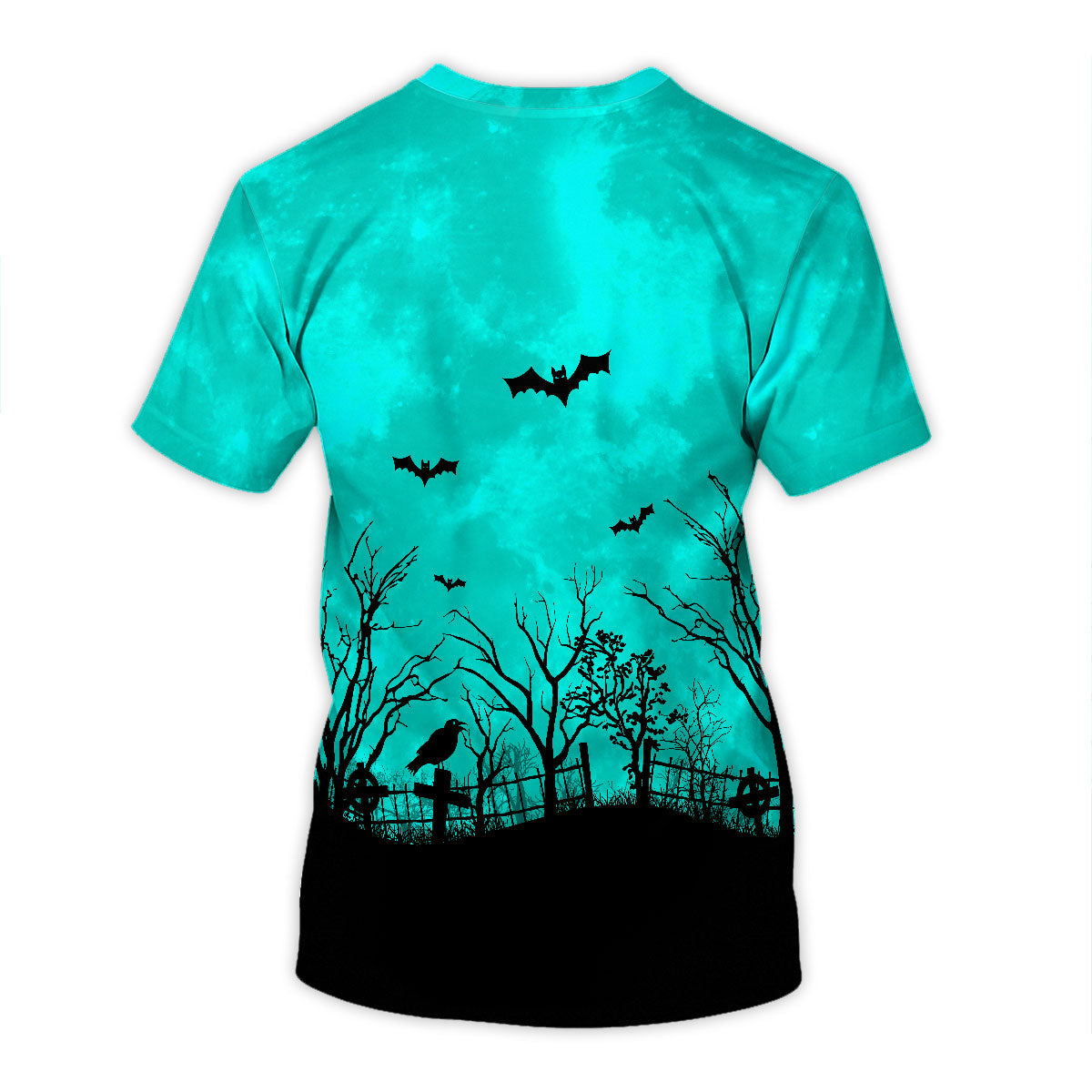 Cat Mom Halloween Moon Light Bat Tree Cartoon Cat Personalized Shirt, Purrfect Costume for Cat Lover