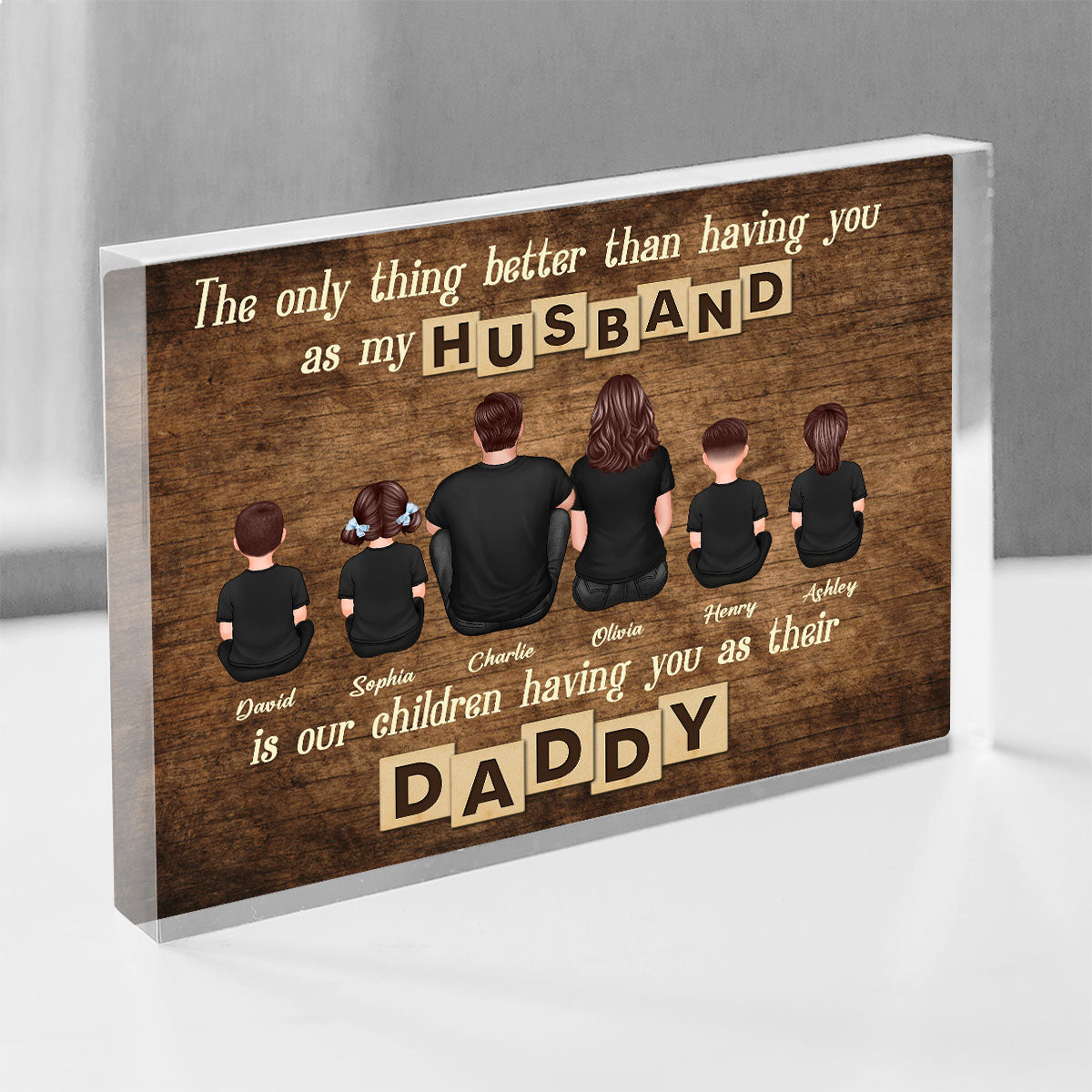 The Only Thing Better Than Being My Husband Personalized Rectangle Acrylic Block Plaque, Gift For Dad