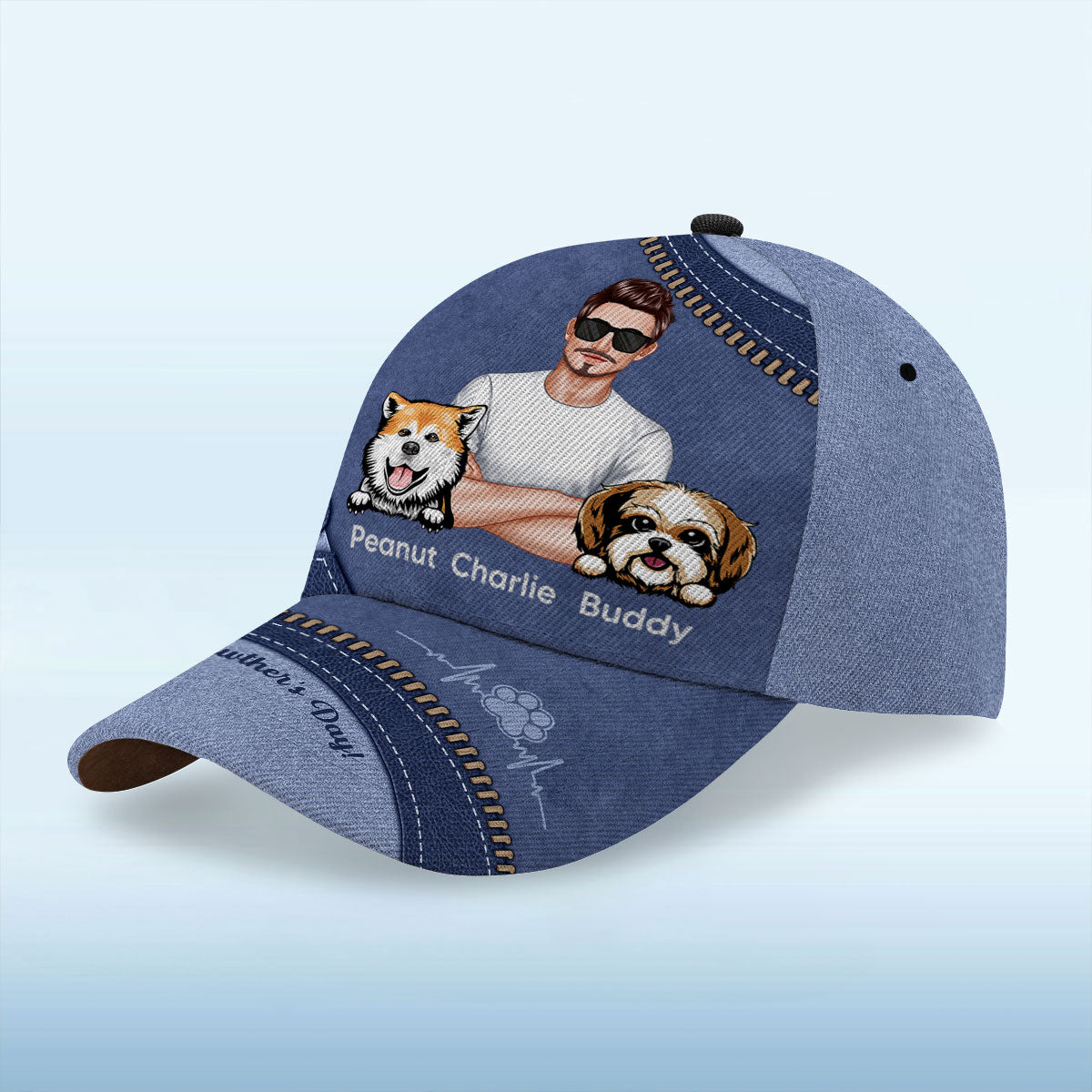 Dog Dad Happy Father's Day Personalized Classic Cap