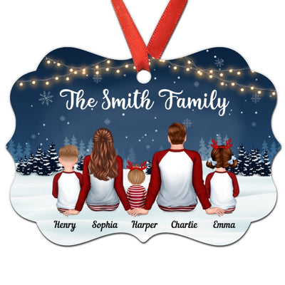 Christmas Night Light Pajama Family Personalized Christmas Ornament