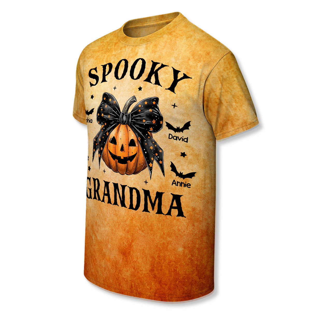 Fall Season Halloween Spooky Grandma Pumpkins Personalized 3D Shirt