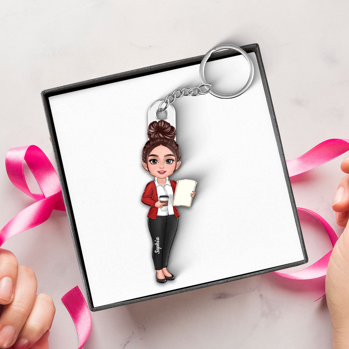 Beautiful Teacher Personalized Acrylic Keychain| Teacher Appreciation Gift, Back To School Gift For Teacher