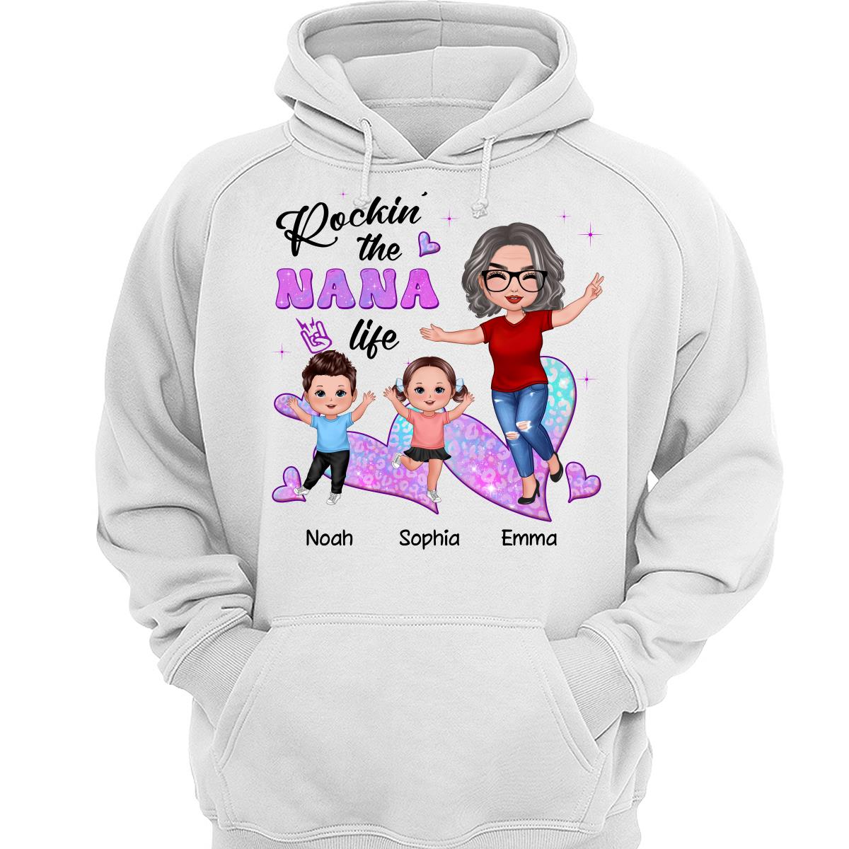 Rockin‘ Grandma Life Galaxy Leopard Personalized Shirt
