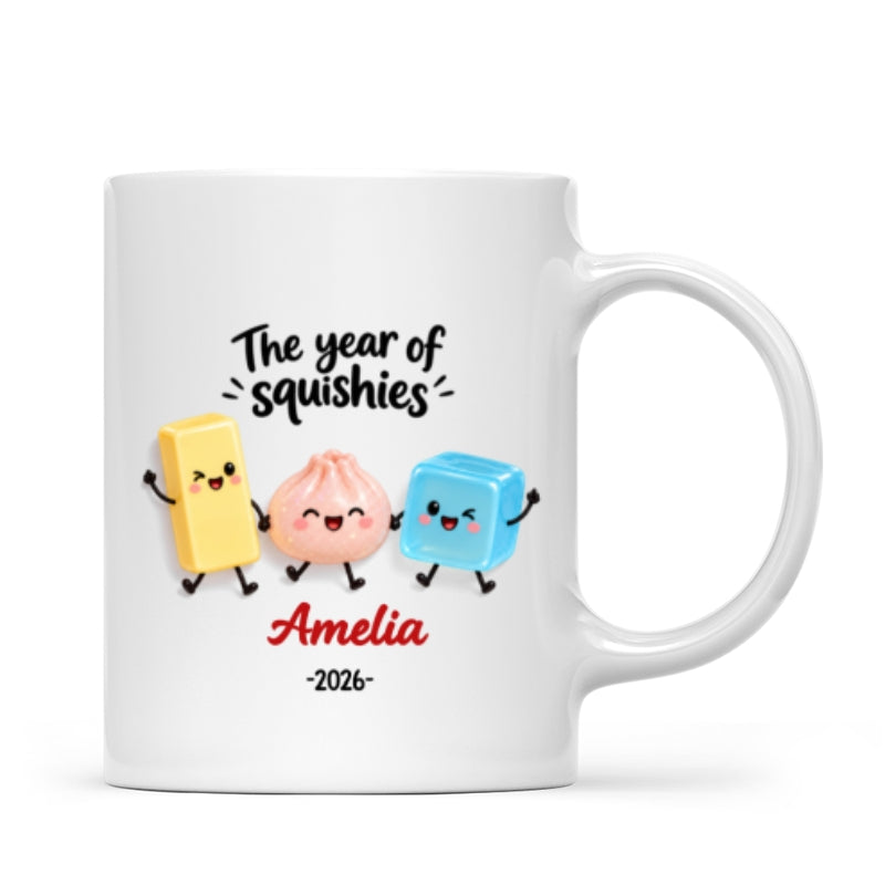 The Year Of Squishies 2D Flat - Personalized Mug - Christmas Gift
