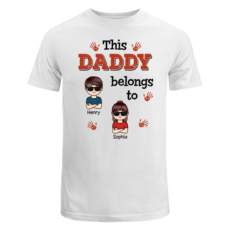 This Daddy Grandpa Belongs To Crossed Arm Kids Personalized Shirt