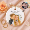 Couple Proposal Engagement Personalized Ceramic Ornament, Engagement Gift for Couple, Christmas Engagement Keepsake for Couple
