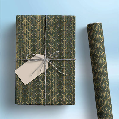 Golden Art Deco Gift Wrapping Paper