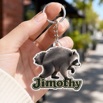 Trending Viral Jimothy Raccoon Acrylic Keychain - Trending 2026 Keep Sake