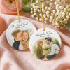 Couple Proposal Engagement Personalized Ceramic Ornament, Engagement Gift for Couple, Christmas Engagement Keepsake for Couple
