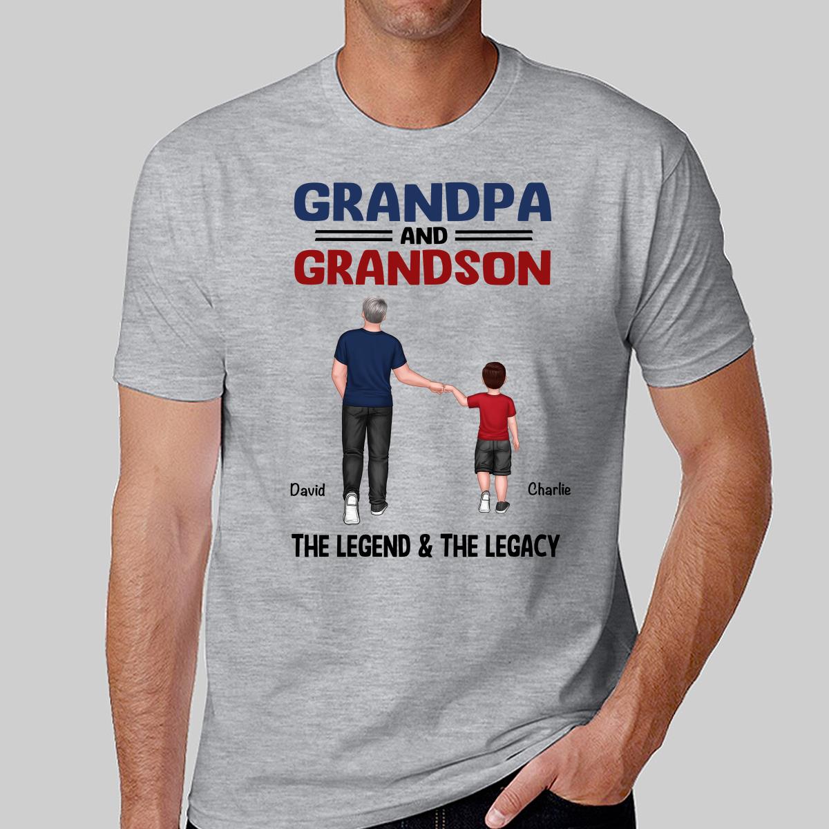 Grandpa Grandkids Legend Legacy Personalized Shirt